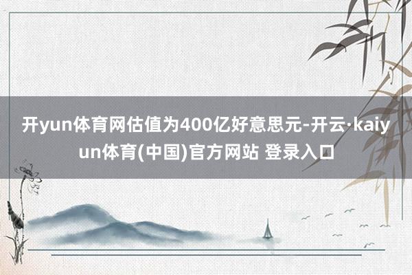 开yun体育网估值为400亿好意思元-开云·kaiyun体育(中国)官方网站 登录入口